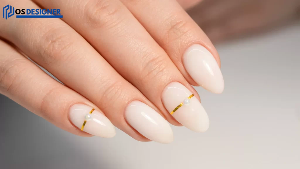 Close-up of white gel nails with a minimalist design – How Long Do Gel Nails Last When Properly Maintained?